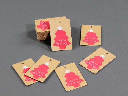 Bäumchen rot/weiß, 50Stk/Pkt, 4,5x7cm