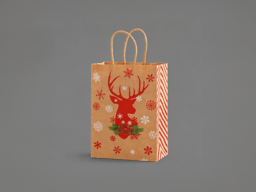 Kraftpapier braun 21+11x27 cm Hirsch