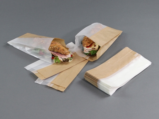 12+5x24 cm + Klappe, braun fettdicht