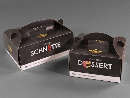 Tortenkartons und Mehlspeisboxen bedruckt