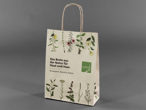 Graspapiertasche bedruckt