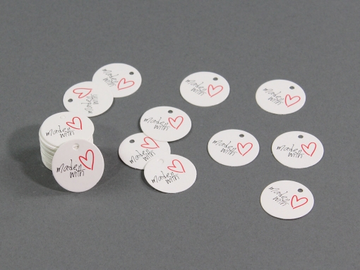Hand made with love, 3cm w., 100Stk/Pkt