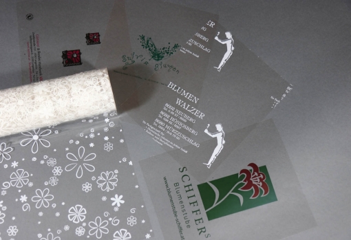 Geschenkfolie mit Firmendruck