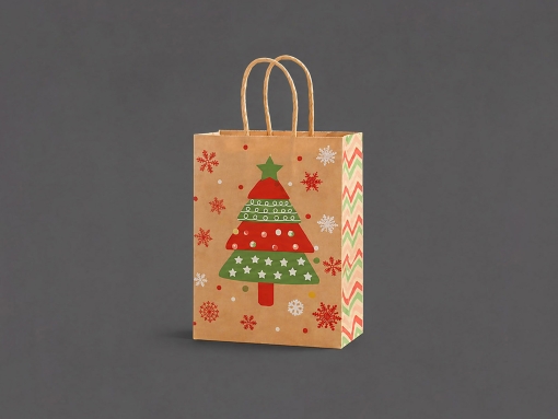 Kraftpapier braun 15+8x21 cm Baum