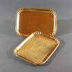 Goldene Pappteller mit Prägedruck