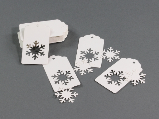 Schneeflocke weiß 50Stk/Pkt, 5x9,5cm