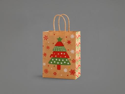 Kraftpapier braun 21+11x27 cm Baum