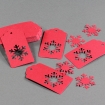 Schneeflocke rot 50Stk/Pkt, 5x9,5cm